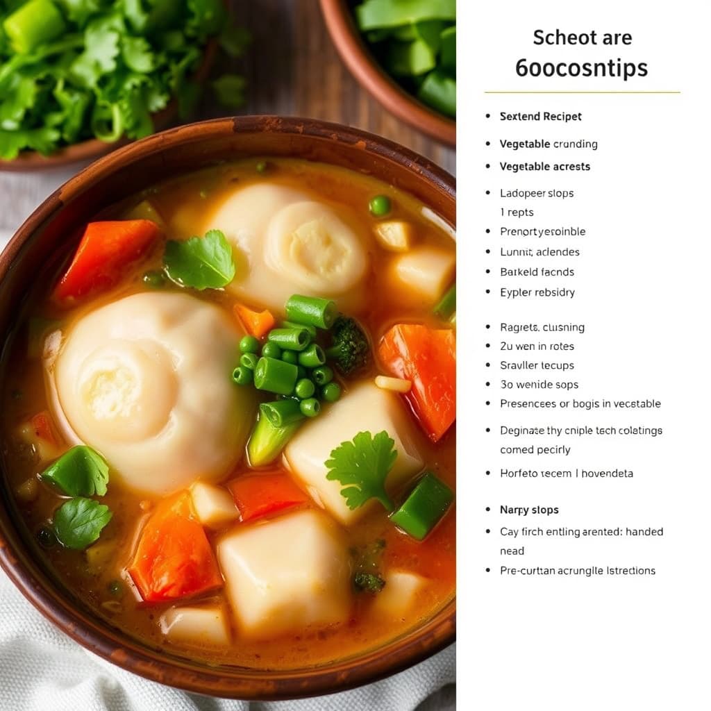 Grønnsaks- og dumplingsuppe