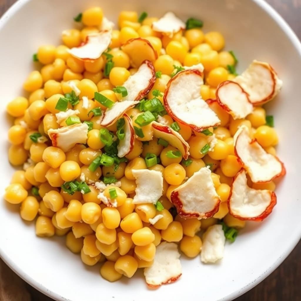 Gule splittede erter med kokosflak