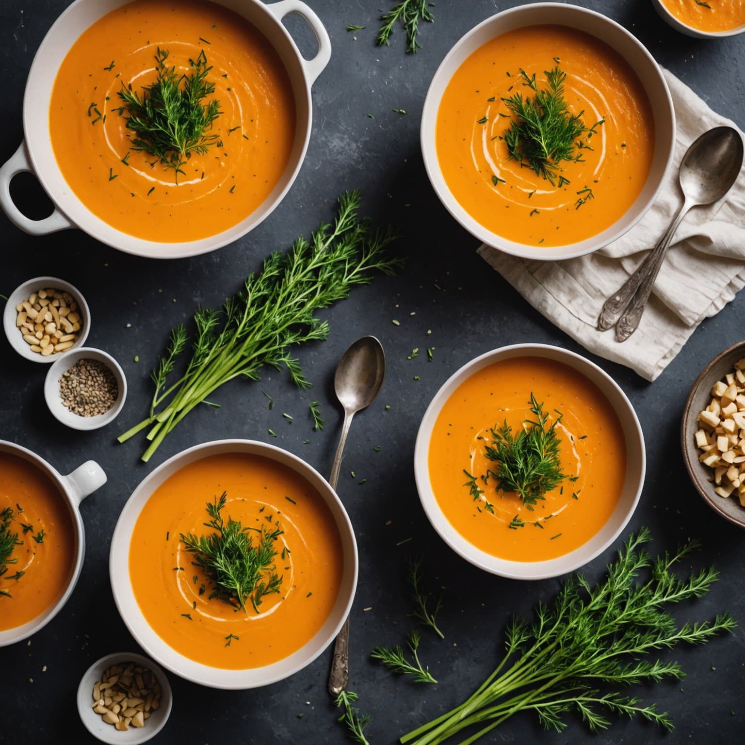 Gulrot- og dill-suppe