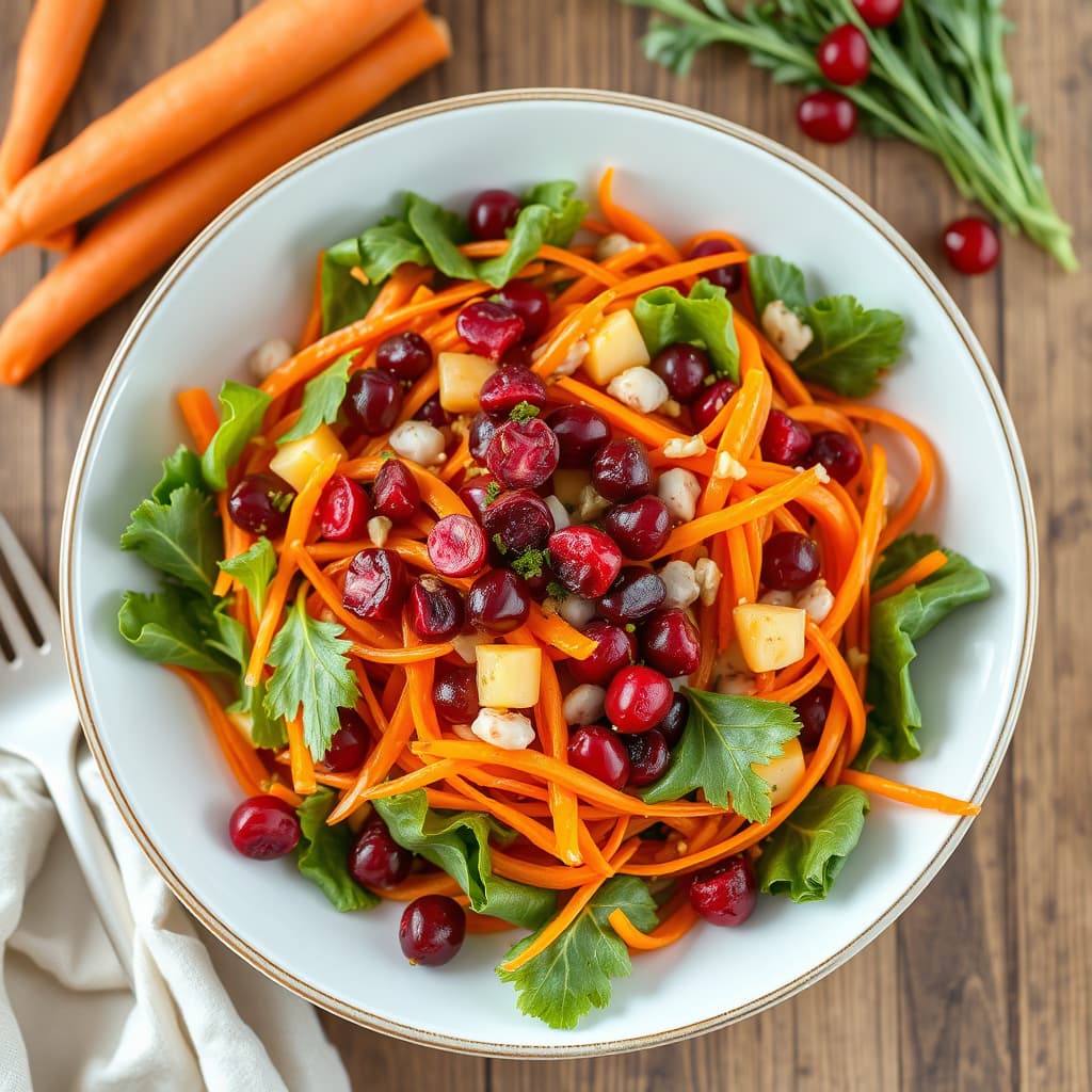 Gulrot- og tranebærsalat