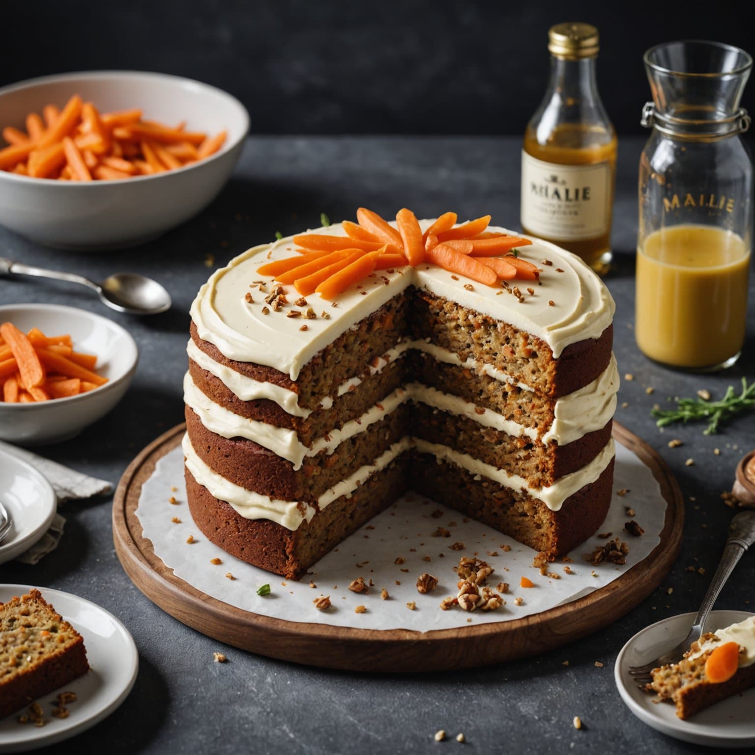 Gulrotkake med Maille® Old Style-sennep