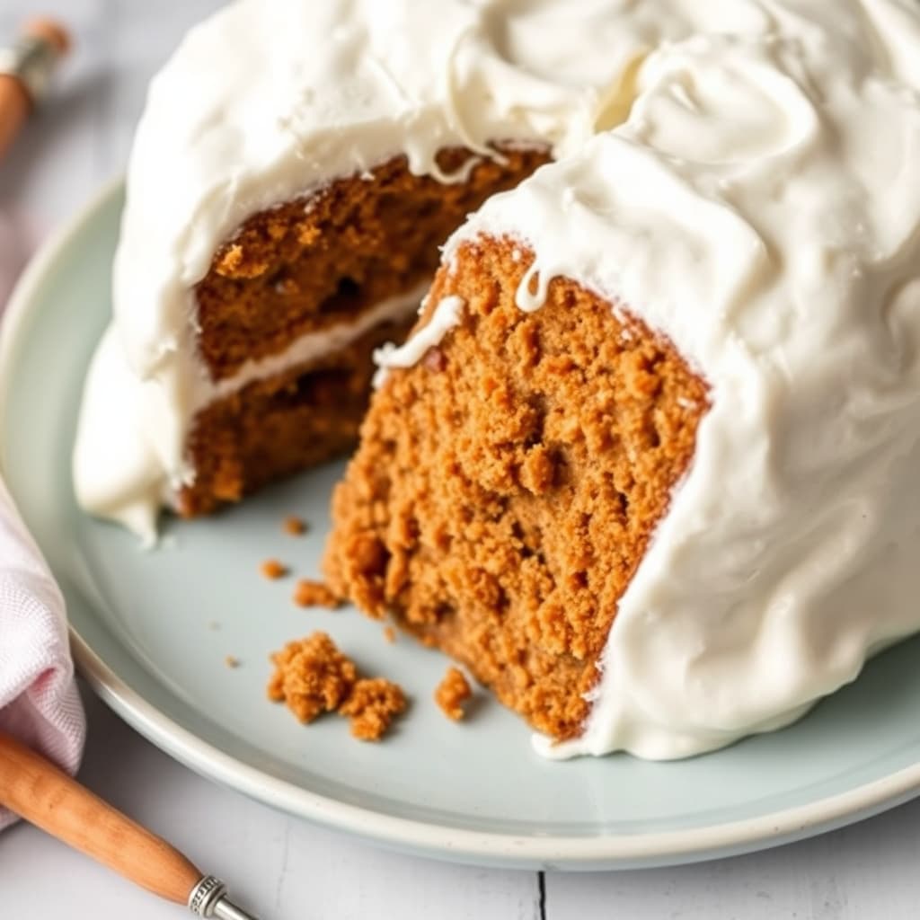 Gulrotkake med marshmallow-fluff og kremostglasur