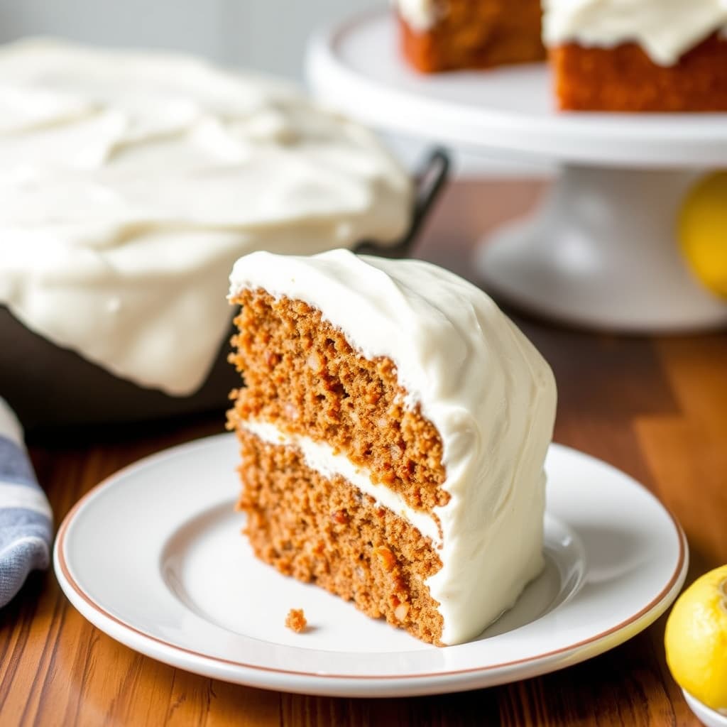 Gulrotkake med sitron-cream cheese-frosting