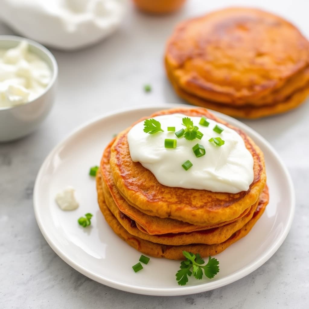 Gulrotpannekaker med kremostfyll