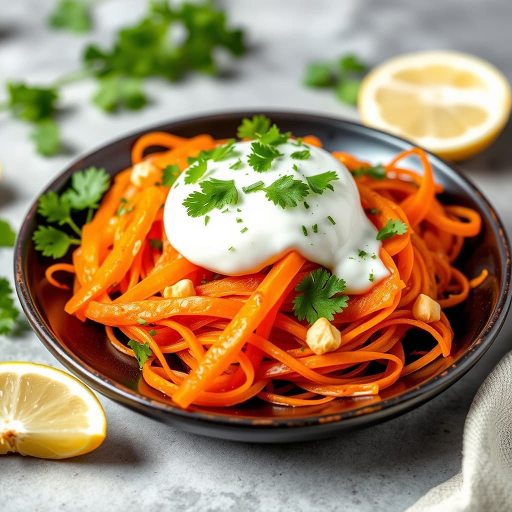 Gulrotsalat med yoghurt og koriander