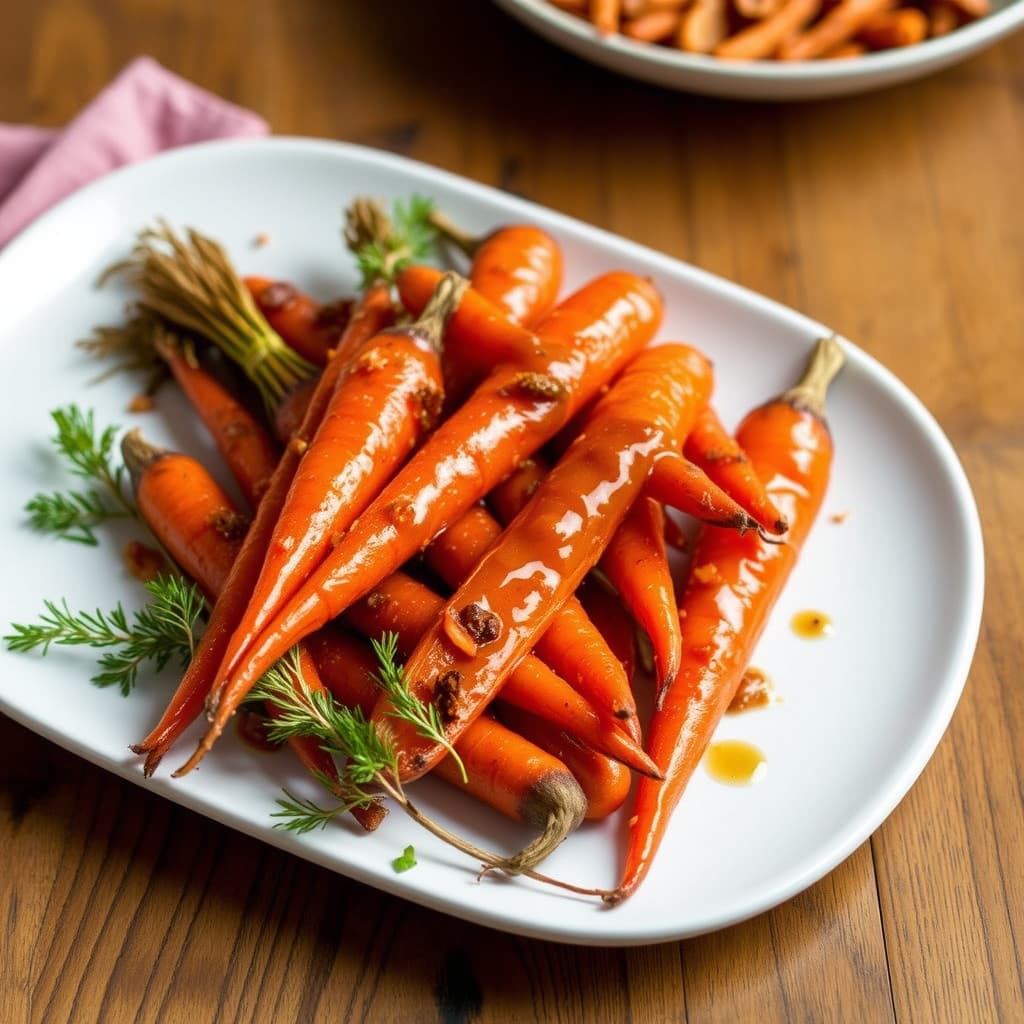 Gulrøtter med senneps- og brunsukker glasur