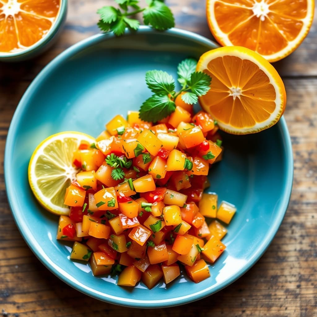 Habanero- og appelsinsalsa