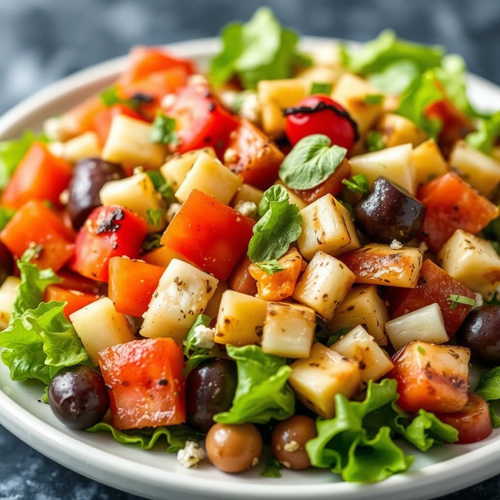 Hakket grillet sommer salat