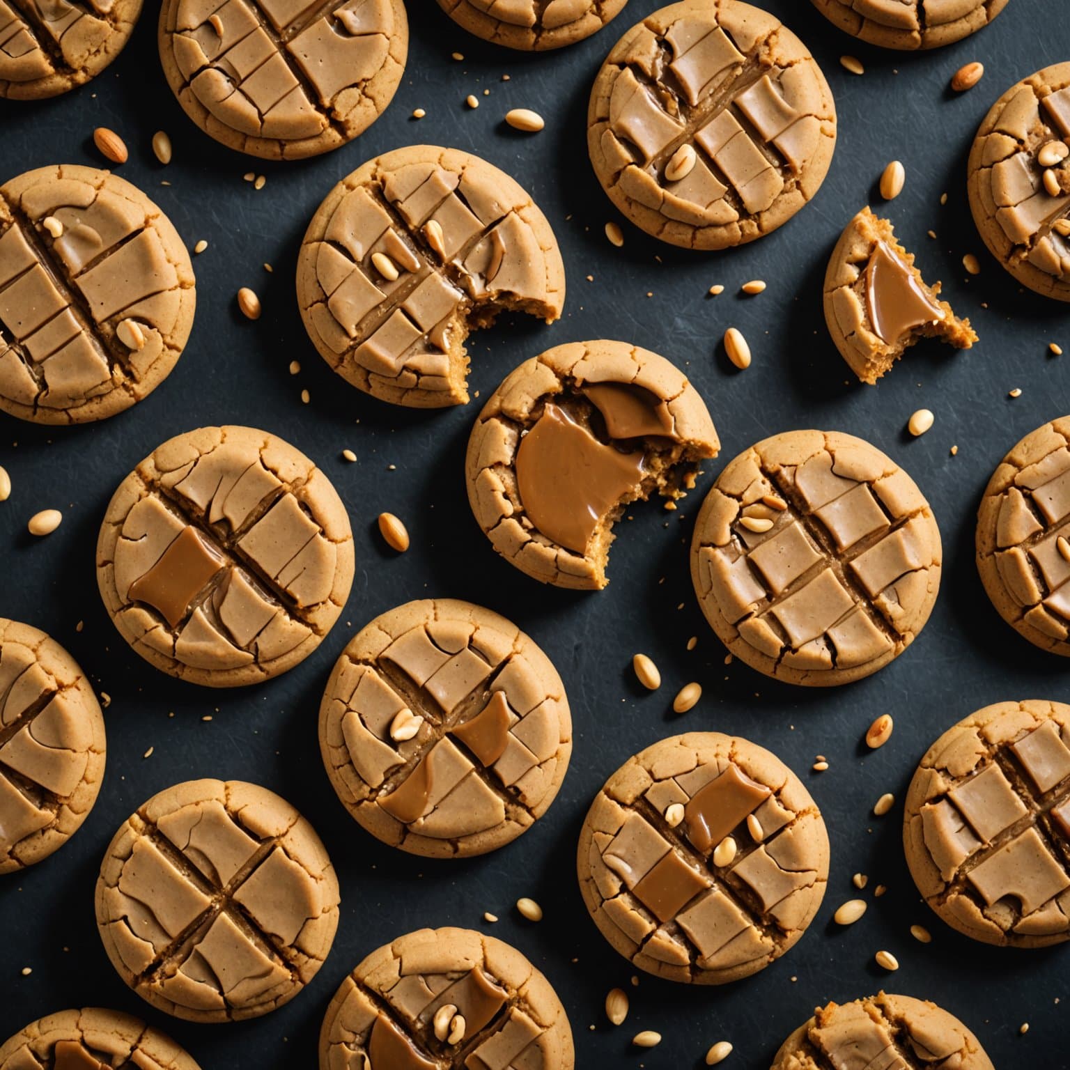 Hårete peanøttsmørkjeks
