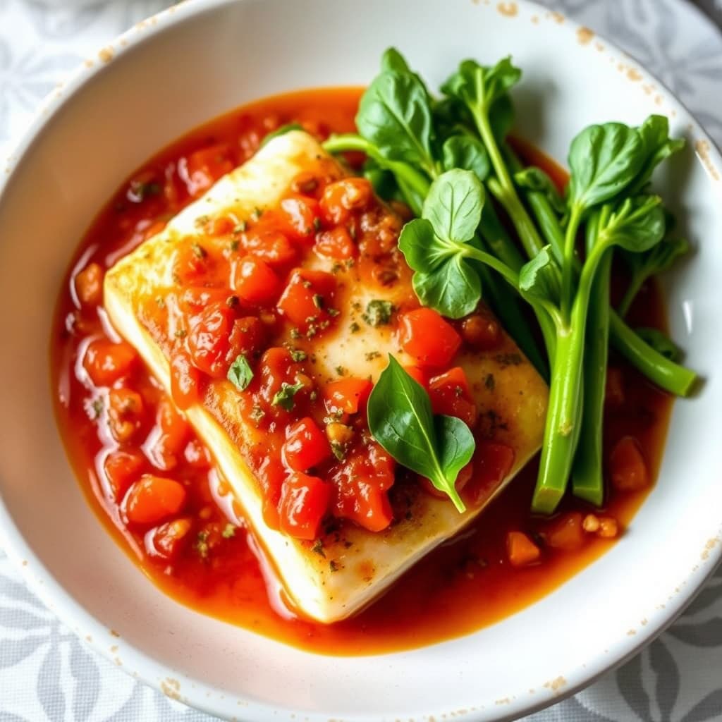 Havabbor med krydret ovnsbakt paprika-saus