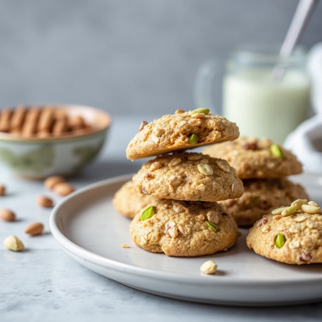 Havre- og pistasj-sandwicher