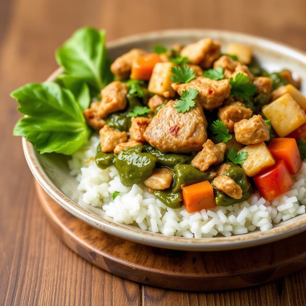 Hawaiisk svinekjøtt med grønnsaker