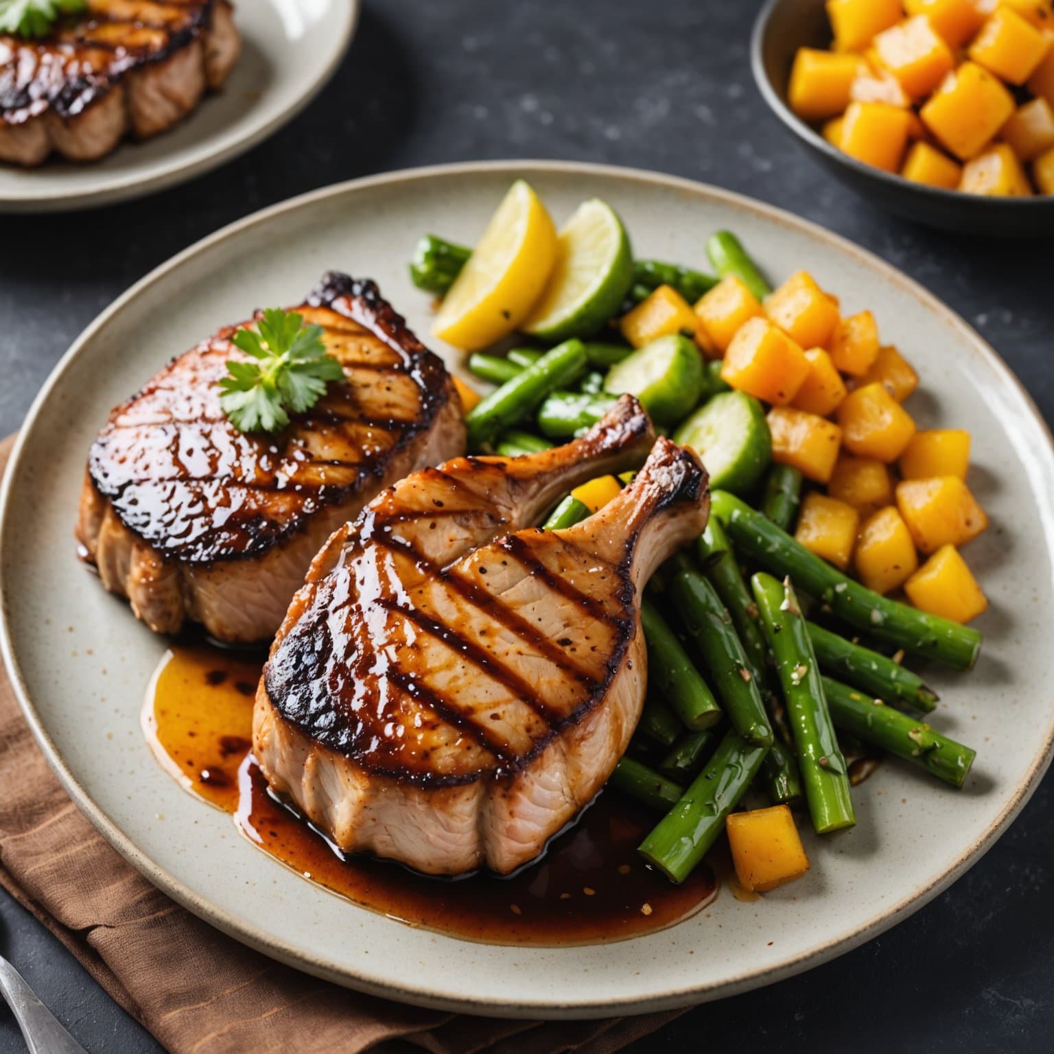 Hawaiiske svinekoteletter