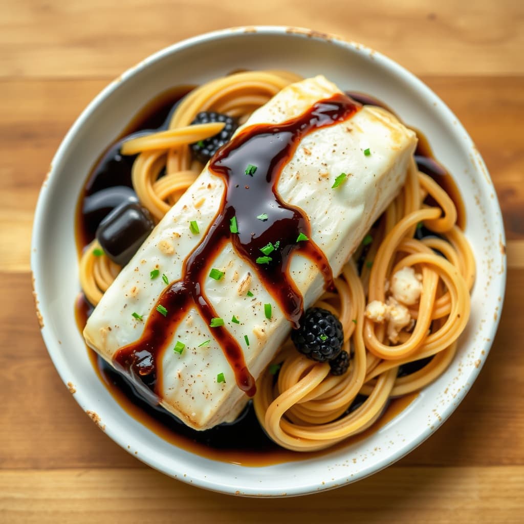 Hellefisk med balsamico-glaze