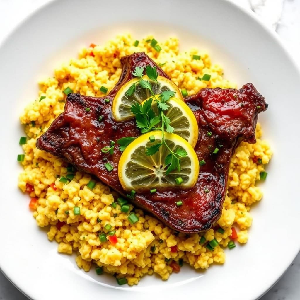 Hengestek med krydret sitroncouscous