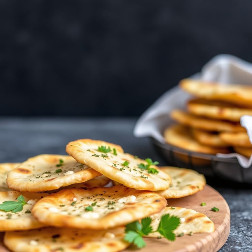 Herbed Cheddar Pita Crisps