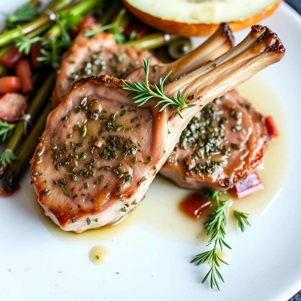 Herbede kalvesteiker med bacon og sjalottløk