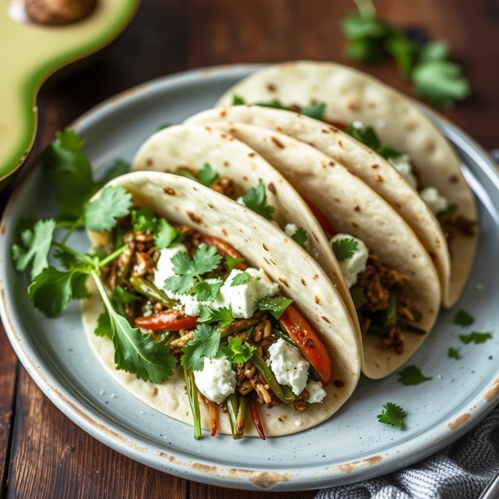 Herby Ricotta-Poblano Tacos