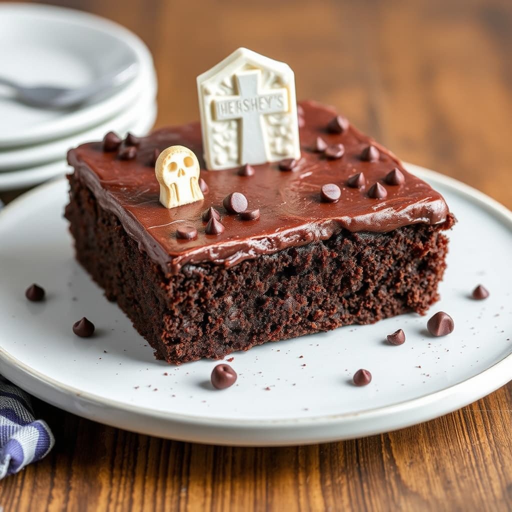 Hershey's Brownie Cemetery Cake