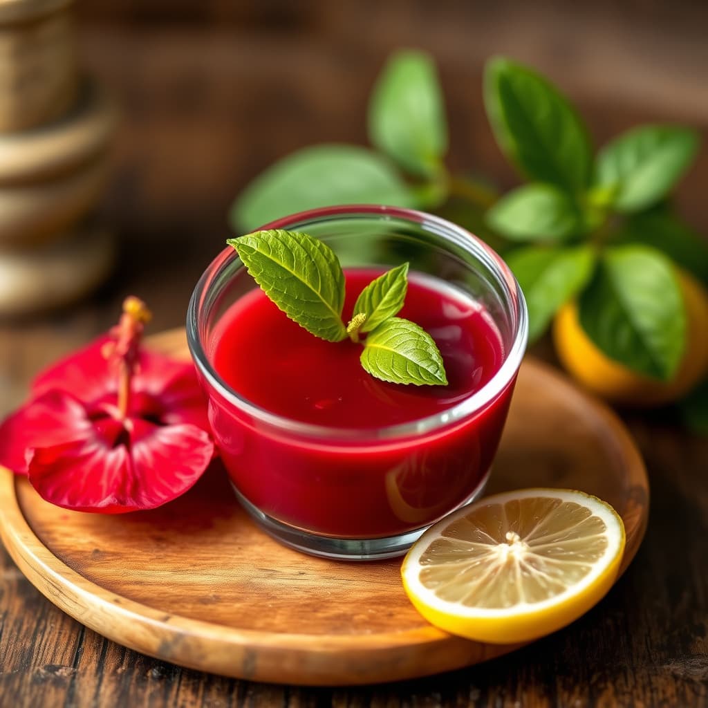 Hibiskussaus (Sirope av Jamaica-blomst)