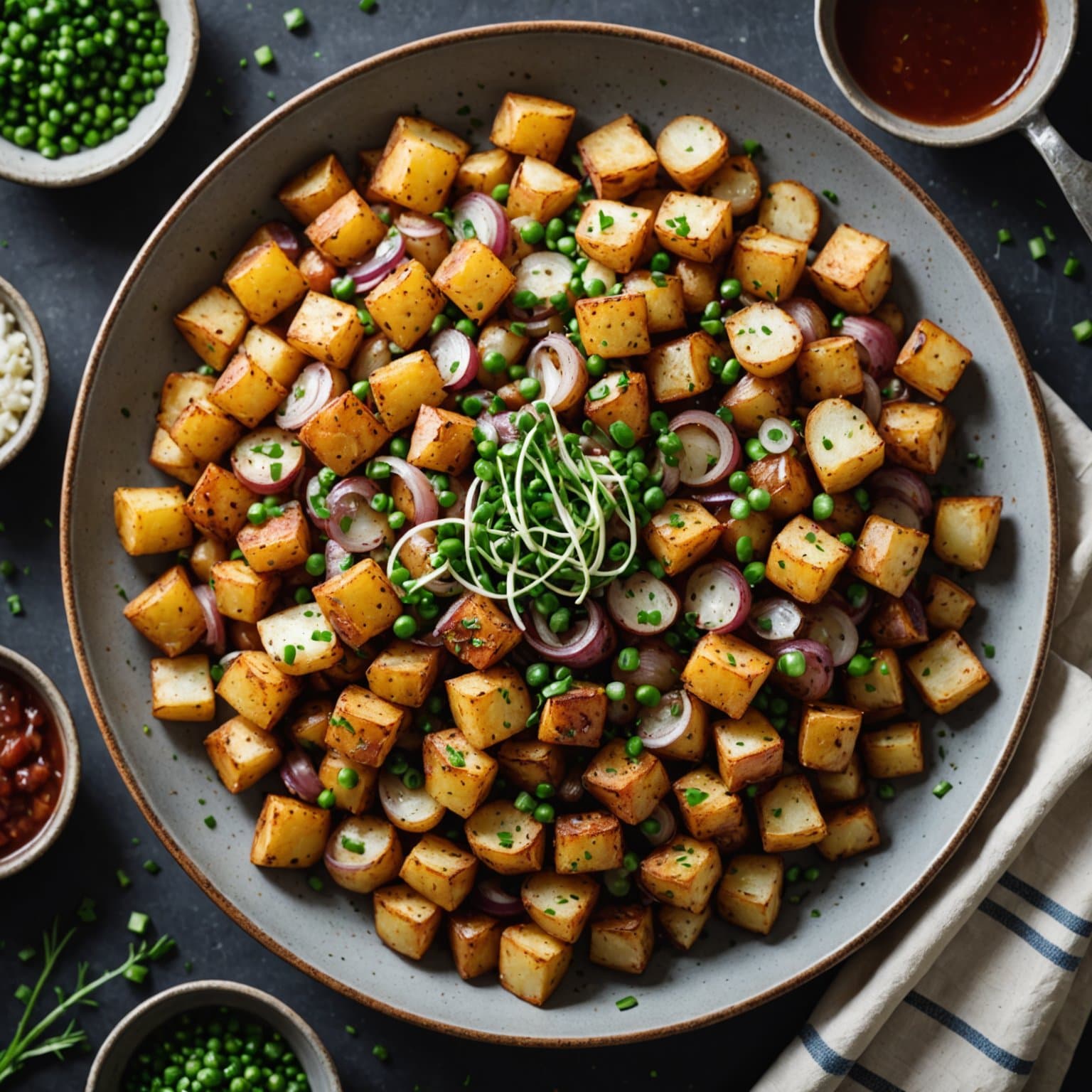 Hjemmefrites med løk og gressløk