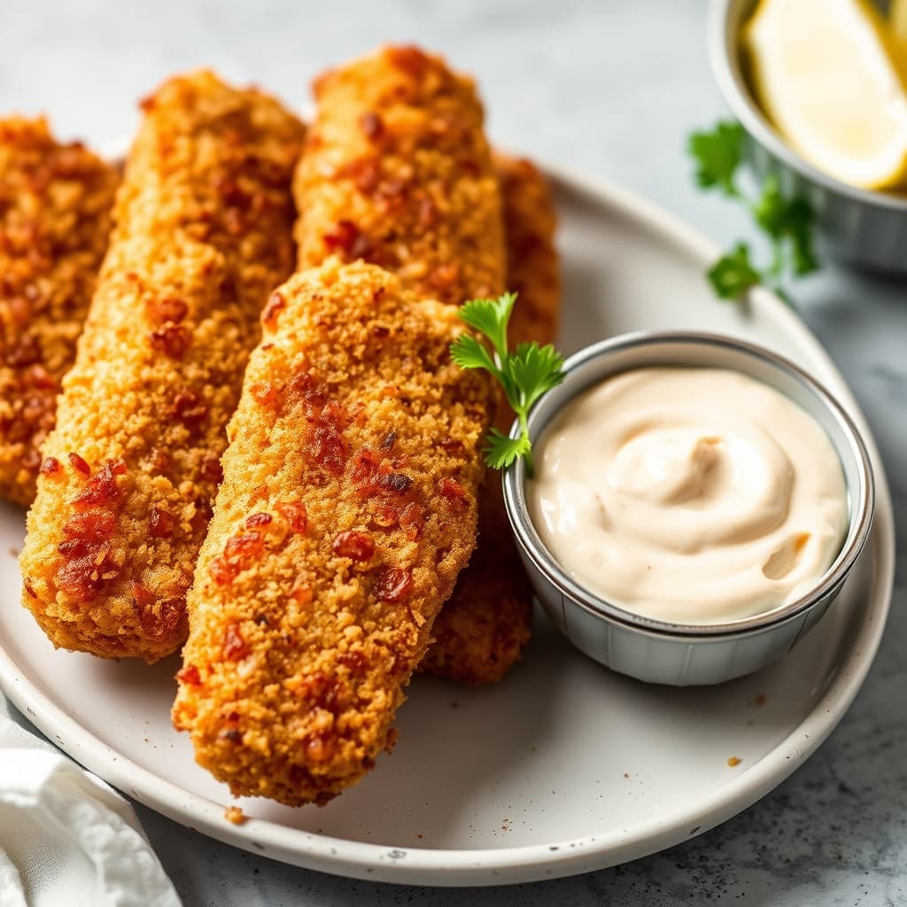 Hjemmelagde fiskepinner med remuladesaus
Goujonetter med remuladesaus