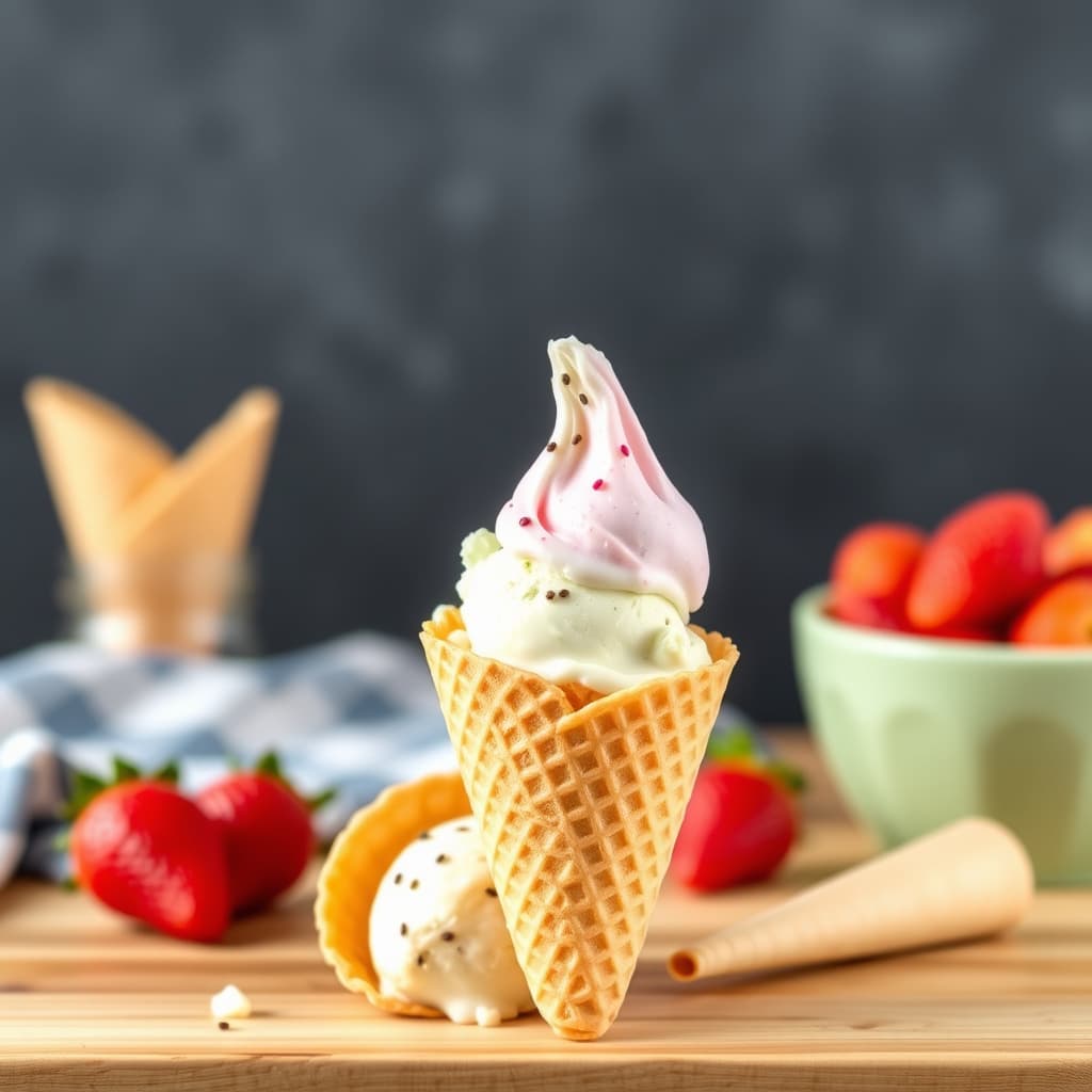 Hjemmelagde iskremkjeks