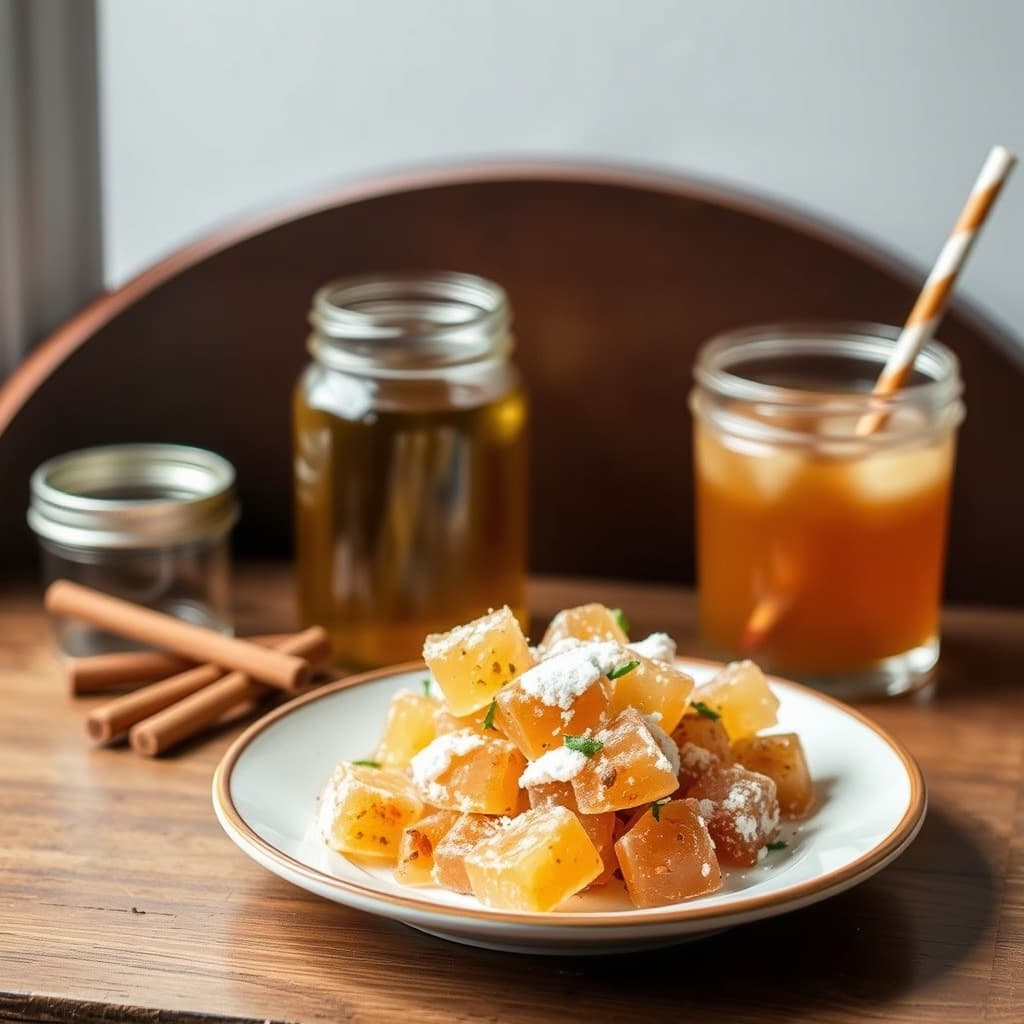 Hjemmelaget ingefærøl og dets godteri