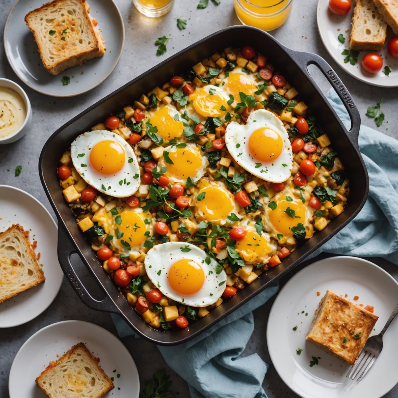 Hjertevarm egg- og brødgrateng