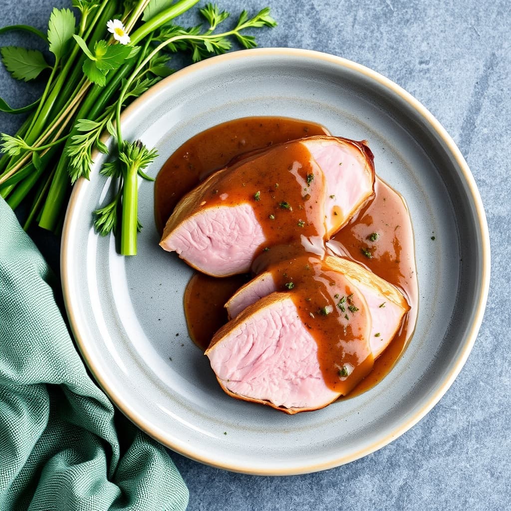 Hjortelår uten ben med Cumberland-saus