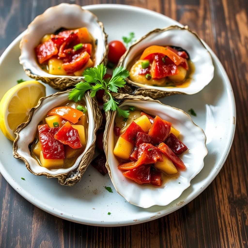 Hog Island Oysters Casino med paprika og bacon