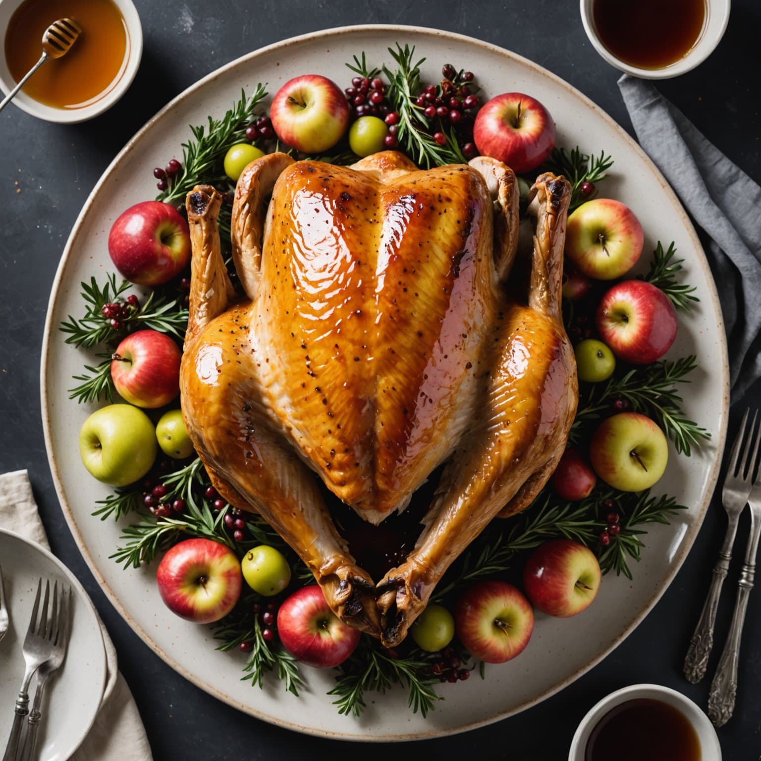 Honning- og epleinnsaltet kalkun