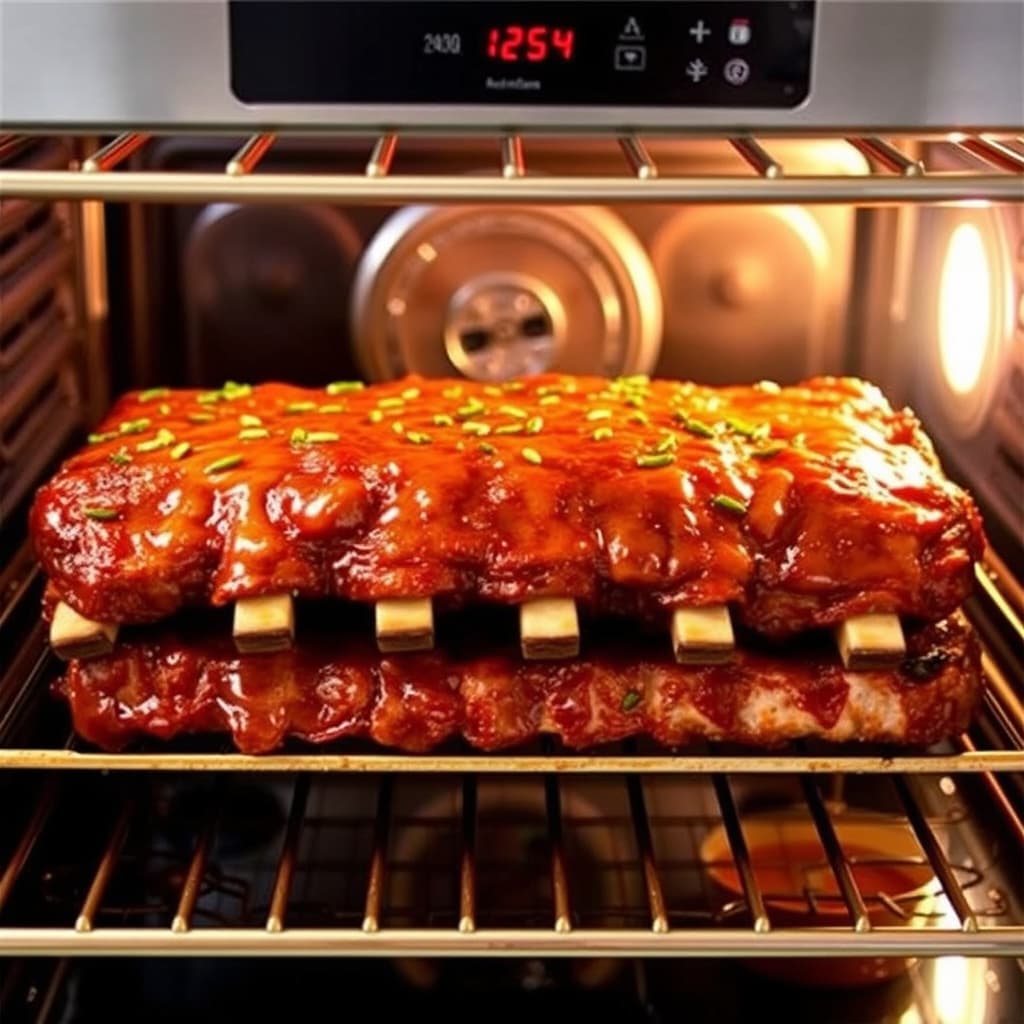 Honning- og sennepsglasert ribbe i ovn og grill