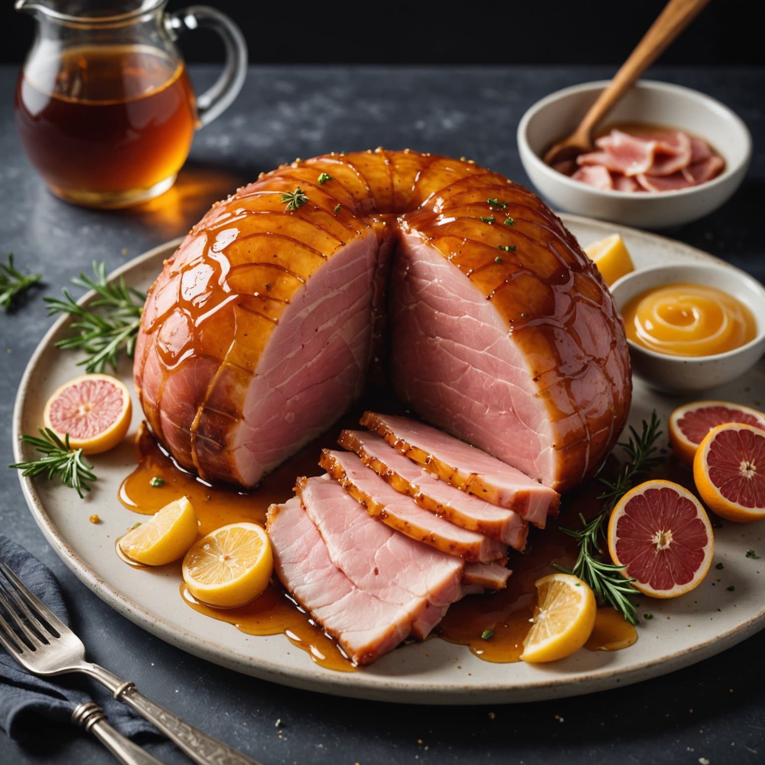 Honning- og skinkeglasur