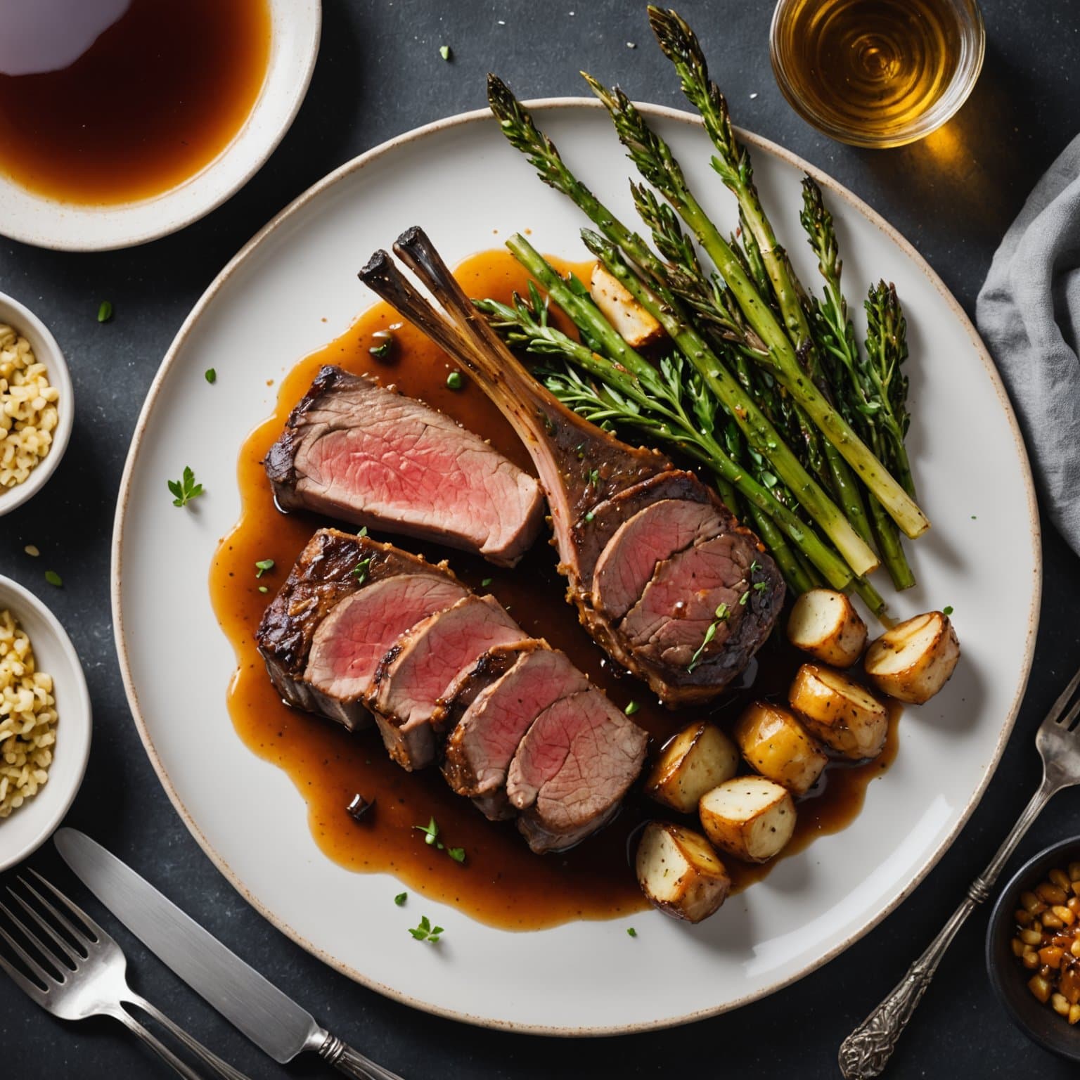 Honningglasert lammerygg