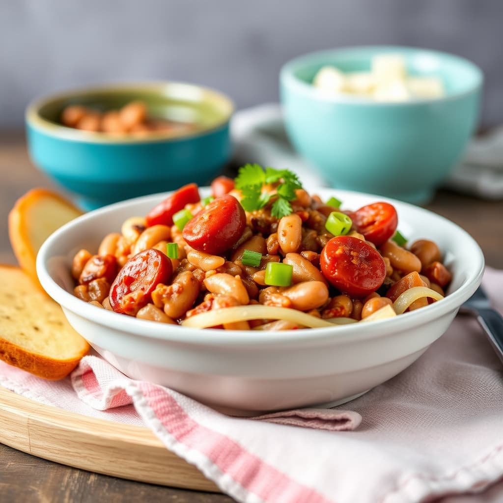 Hoppin' John med andouille