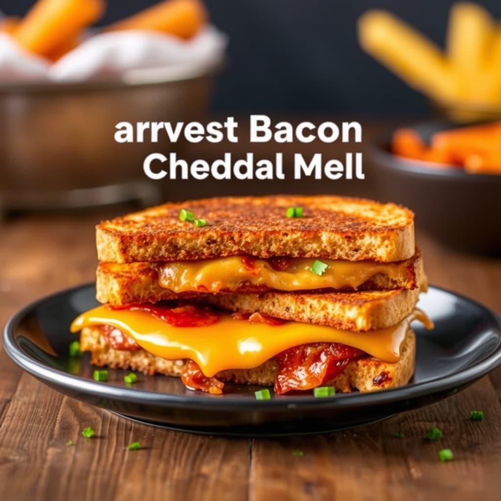 Høstbacon, cheddar og smeltet ost