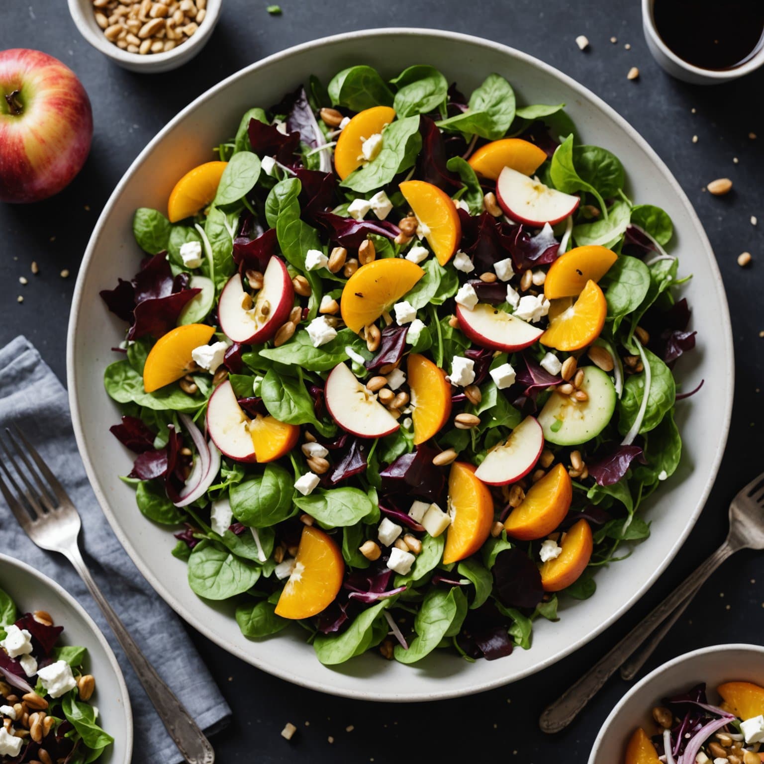 Høstsalat med eple og nøtter