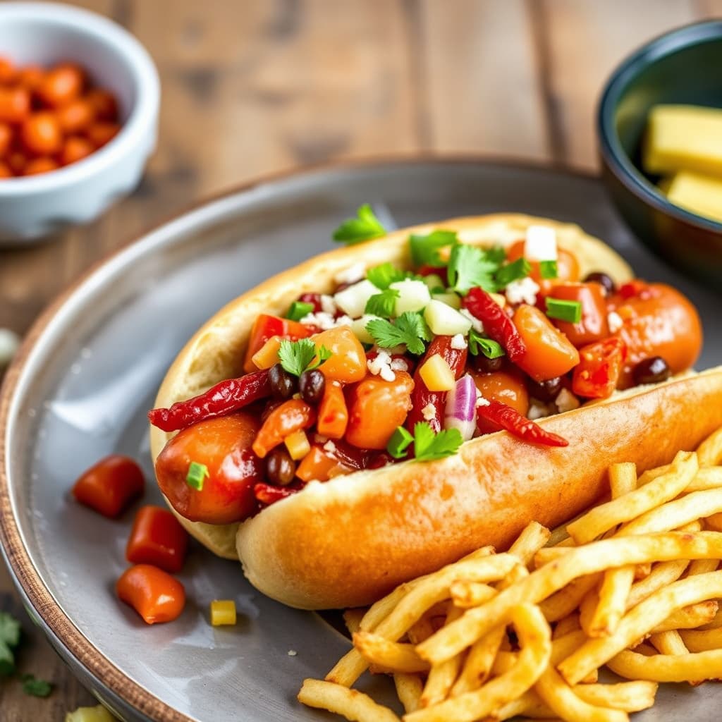 Hot dogs fylt med alt mulig godt