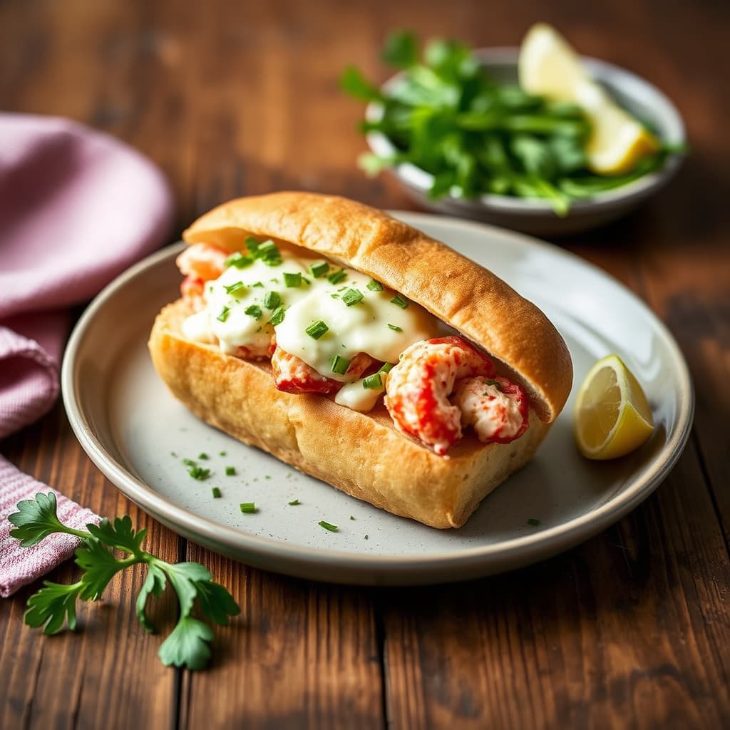 Hot Lobster Roll med sitron-tarragon-smør