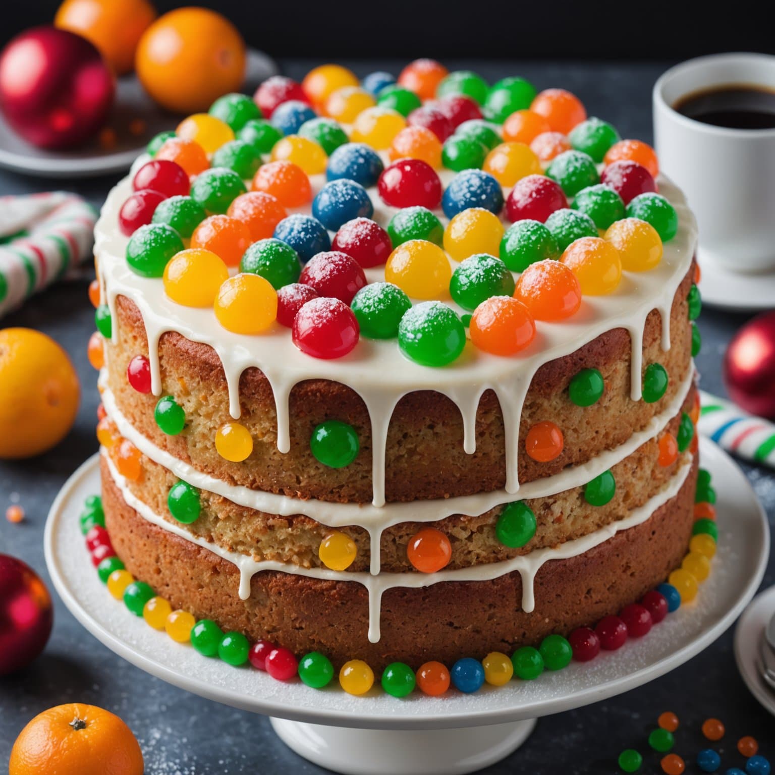 Høytidsgummibjørnkake