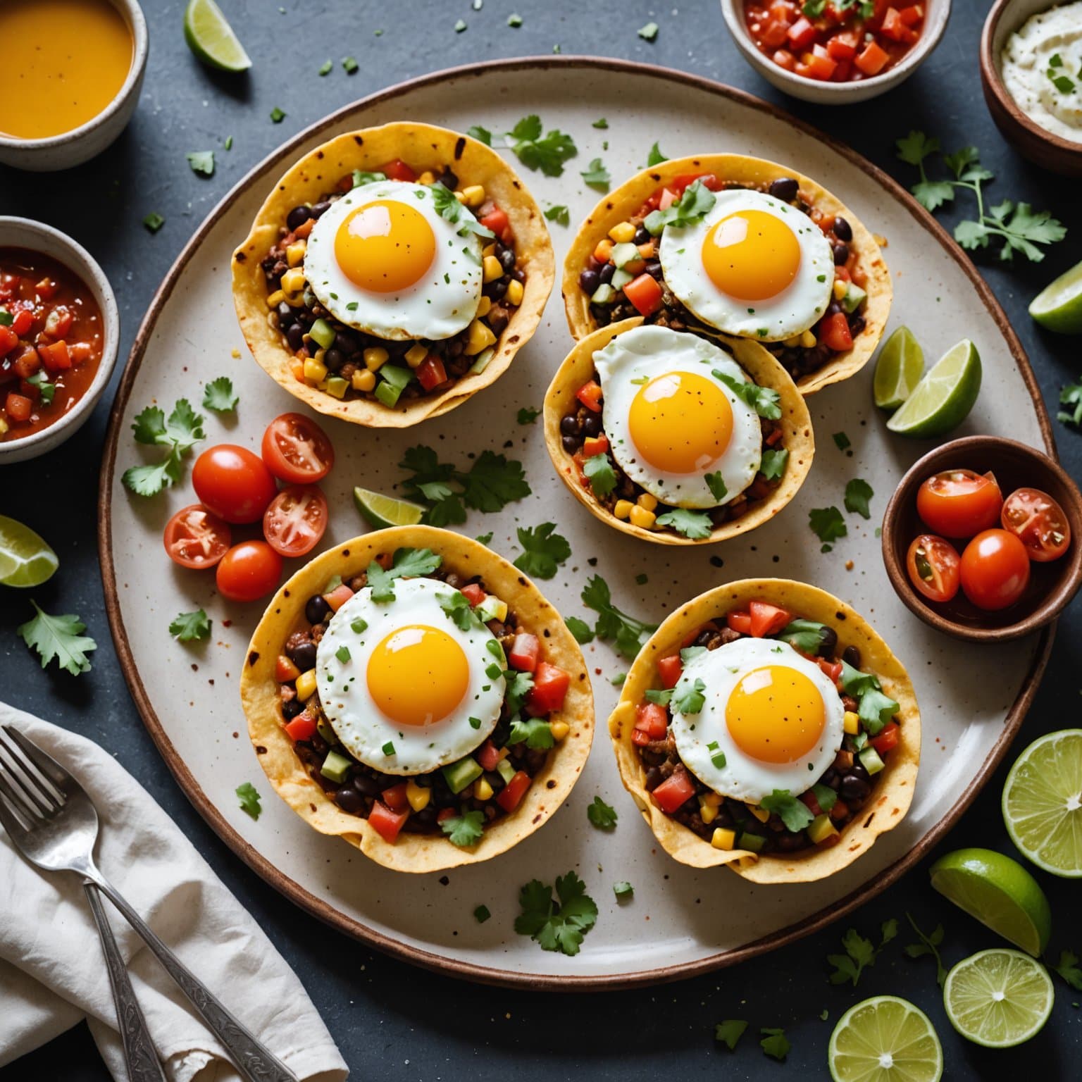 Huevos Rancheros i tortillakopper