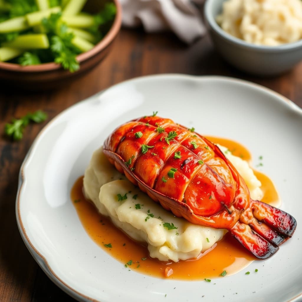 Hummer fylt med potetmos