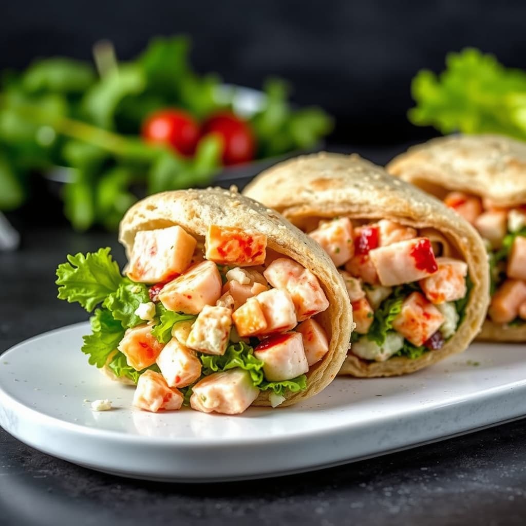 Hummer- og kobblesalatruller