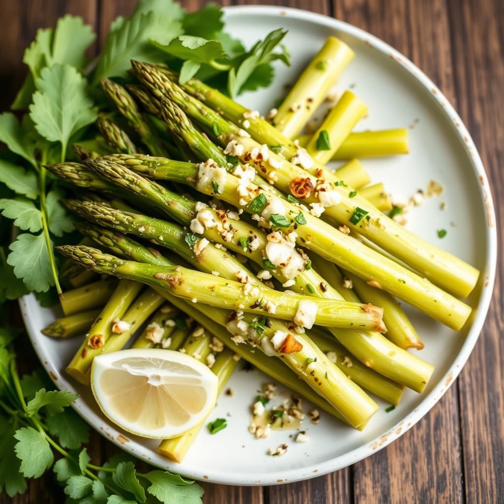 Hvit asparges med trøffelvinaigrette