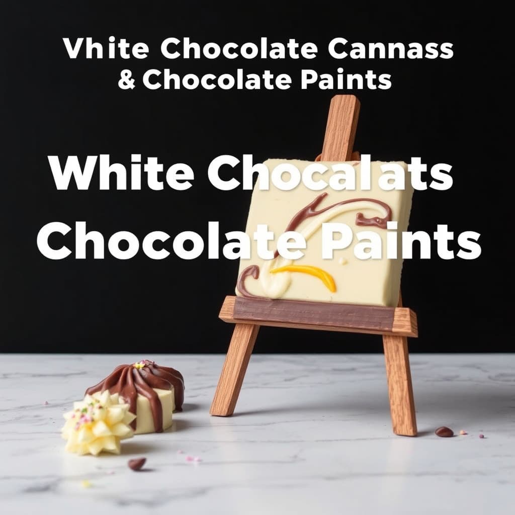 Hvit sjokolade-lerret og sjokolademalinger