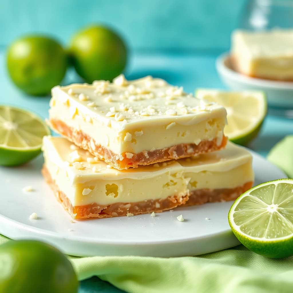 Hvite sjokolade- og key lime-kaker