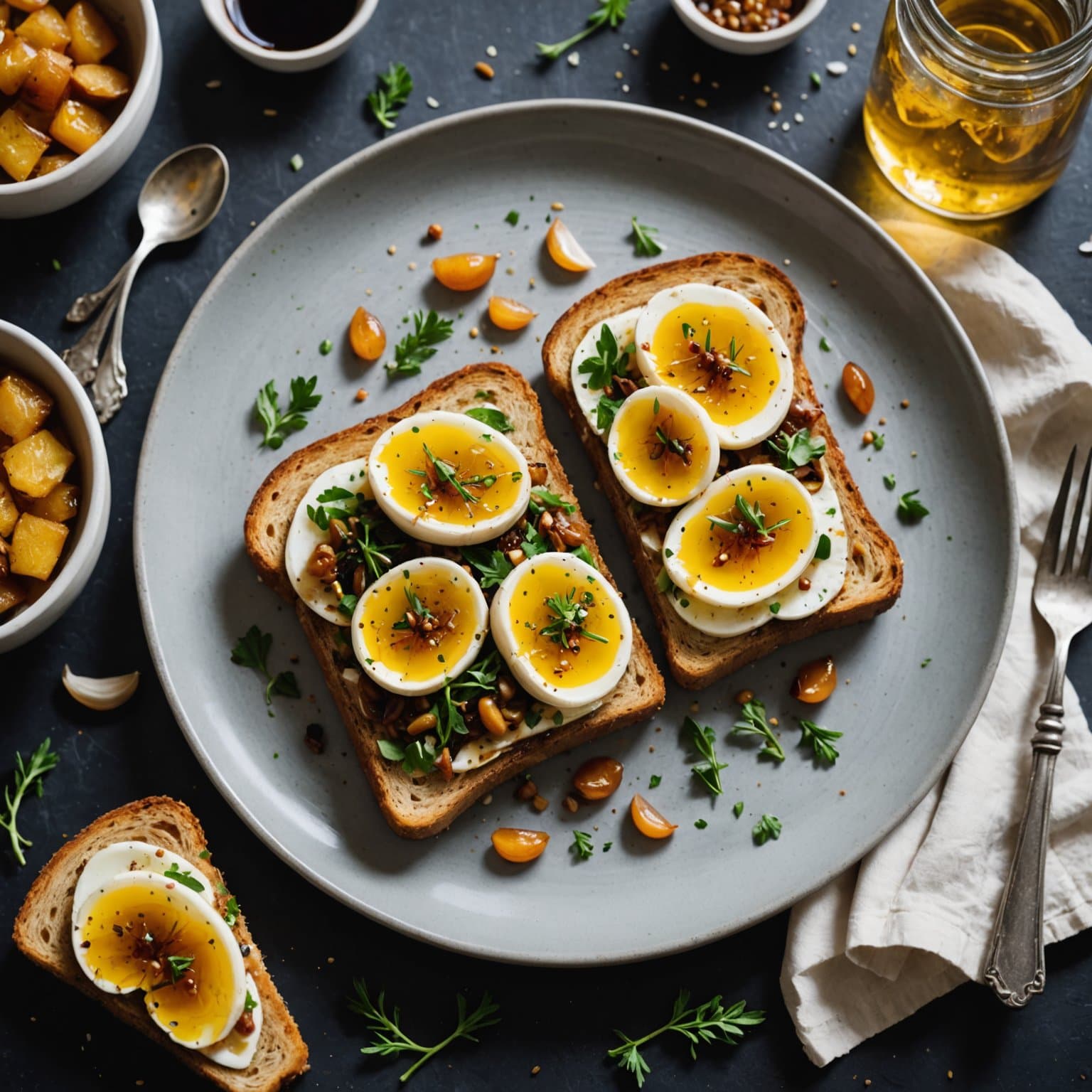 Hvitløksconfit-toast