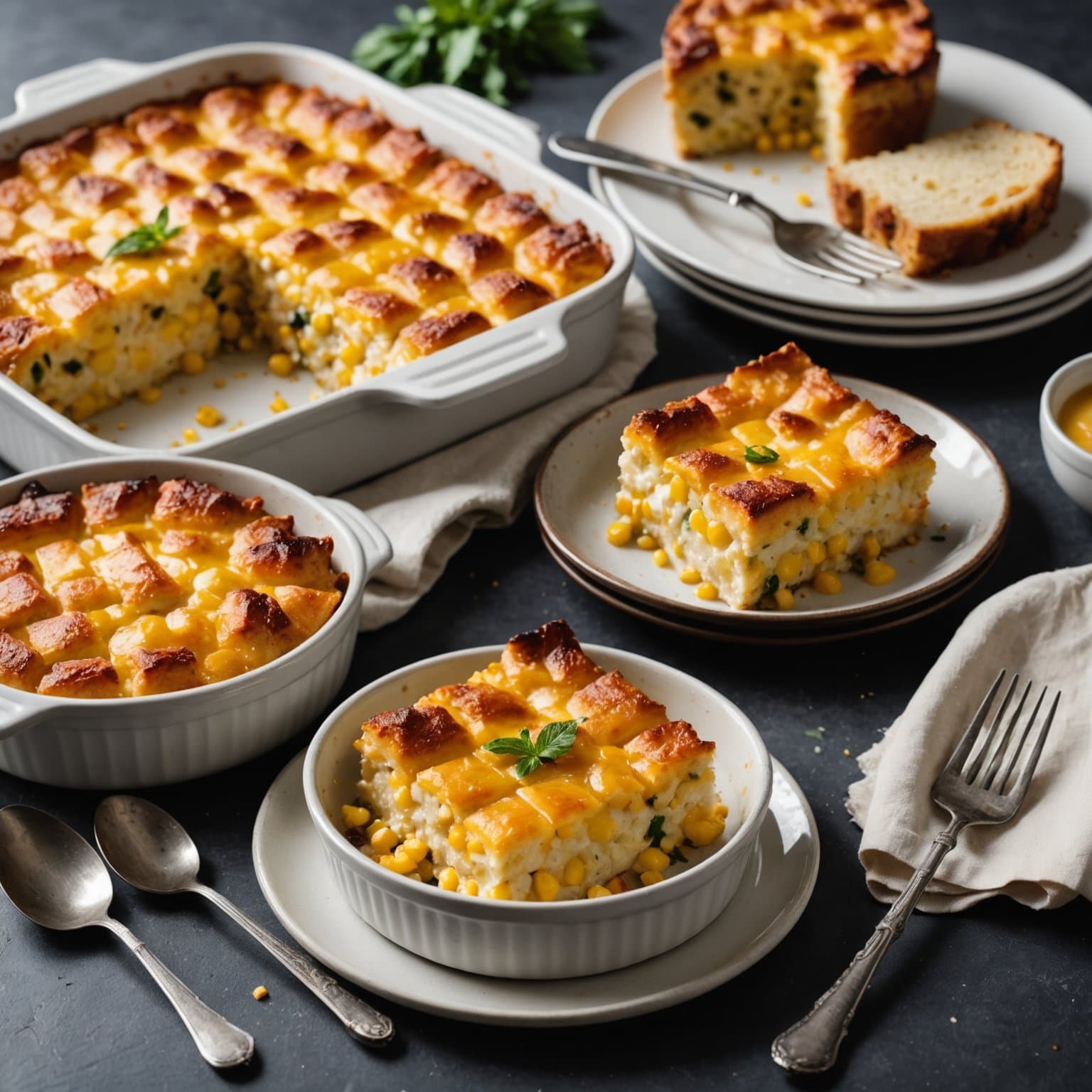 Hvitt brød- og maispudding