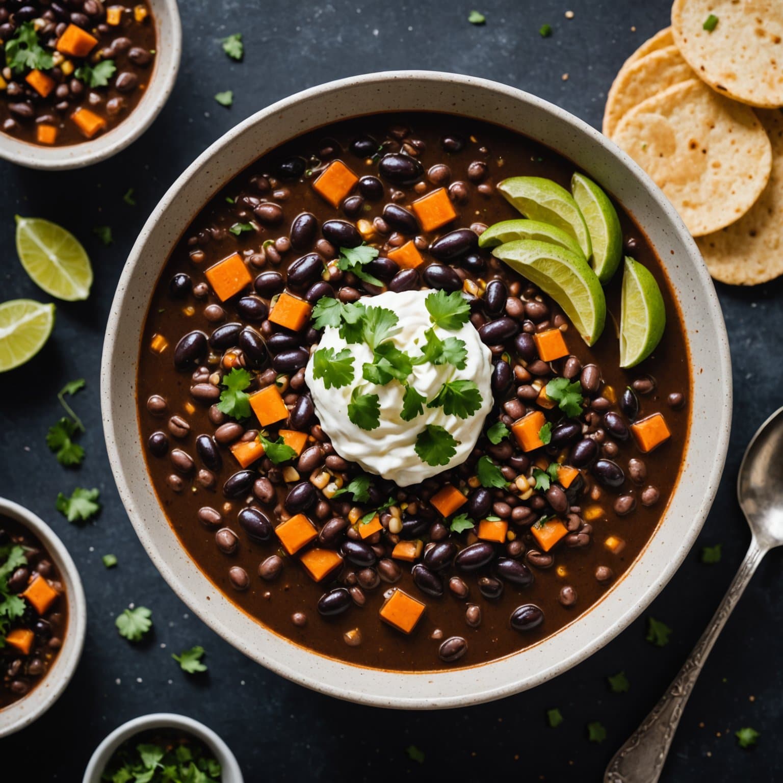 Imponerende Chipotle-svartbønnesuppe